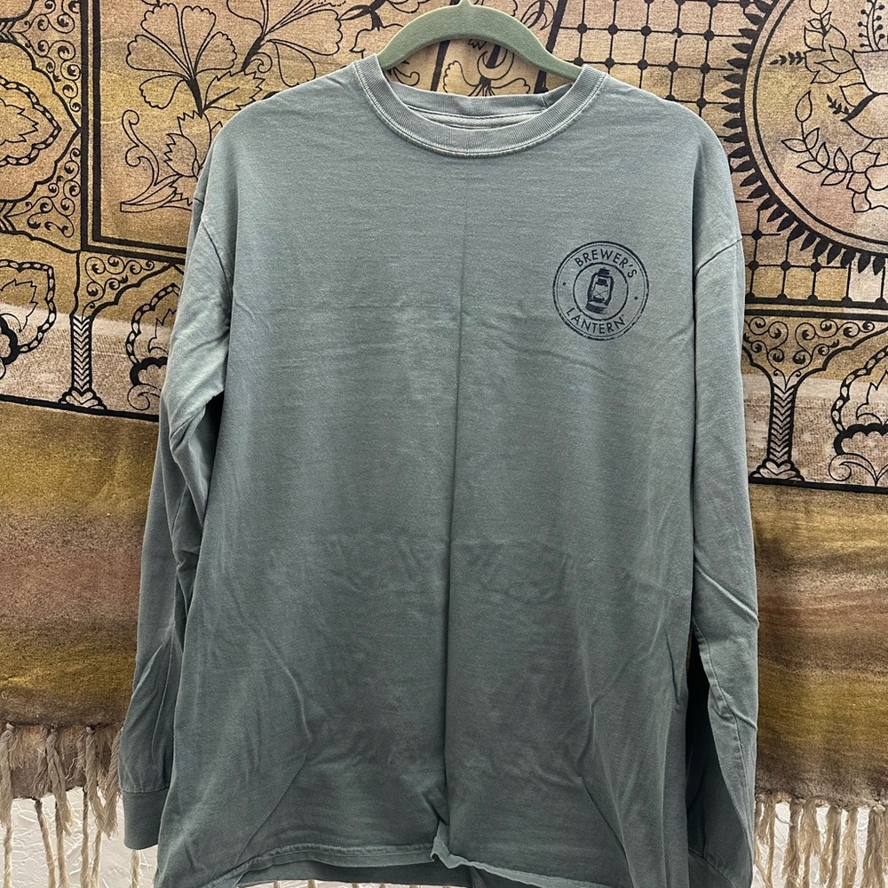 Sage Green Long Sleeve Tee with Crew Neck